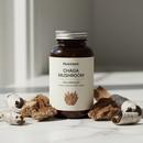 Nutridom Chaga Mushroom 120 Capsules – premium apothecary product photography