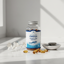 Advanced Omega Newfoundland Omega-3 300 capsules bottle on marble surface