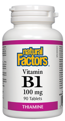 Natural Factors Vitamin B1  100 mg  90 Tablets