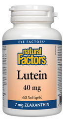 Natural Factors Lutein  40 mg  60 Softgels