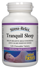 Natural Factors Tranquil Sleep®   120 Chewable Tablets Tropical Fruit Flavour