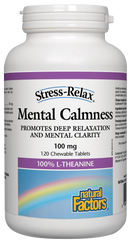 Natural Factors Mental Calmness  100 mg  120 Chewable Tablets