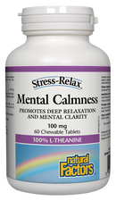 Natural Factors Mental Calmness  100 mg  60 Chewable Tablets