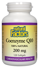 Natural Factors Coenzyme Q10  100% Natural   200 mg  120 Softgels