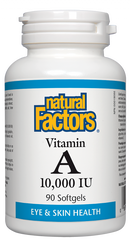 Natural Factors Vitamin A  10,000 IU  90 Softgels