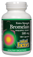 Natural Factors Bromelain Extra Strength  Pineapple Source   500 mg  180 Capsules