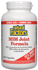 Natural Factors MSM Joint Formula    With Glucosamine & Chondroitin Sulfates     240 Capsules