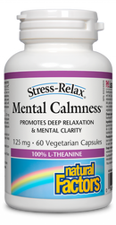 Natural Factors Mental Calmness  125 mg  60 Vegetarian Capsules