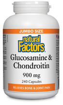 Natural Factors Glucosamine & Chondroitin Sulfate  900 mg  240 Capsules