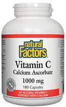 Natural Factors Vitamin C Calcium Ascorbate  1000 mg  180 Capsules