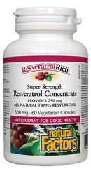 Natural Factors Resveratrol Rich® Super Strength  500 mg