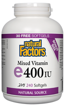 Natural Factors Mixed Vitamin E Natural Source  400 IU  240 Softgels