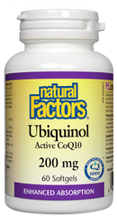 Natural Factors Ubiquinol Active CoQ10  200 mg  60 Softgels